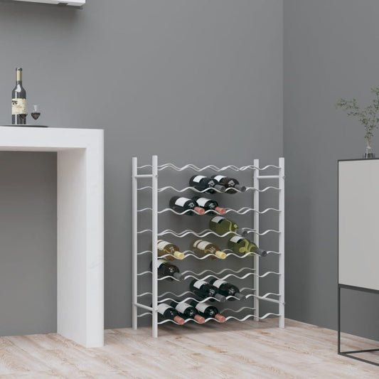 Vinstativ for 48 flasker metall Hvit