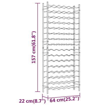 Vinstativ for 96 flasker metall Hvit