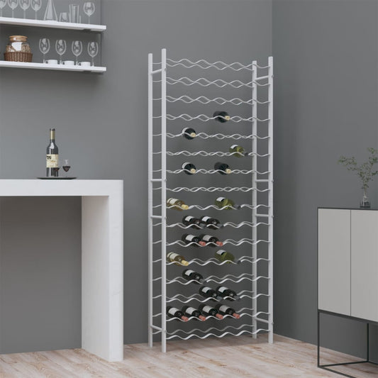 Vinstativ for 96 flasker metall Hvit