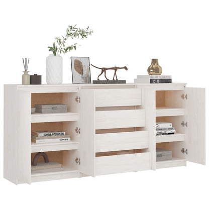 Kommode Hvit 3 stk heltre furu