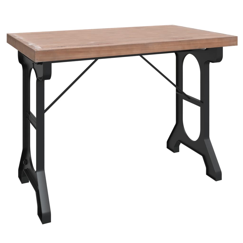 Spisebord Kjøkkenbord Tre 110x65x82 cm heltre gran og jern