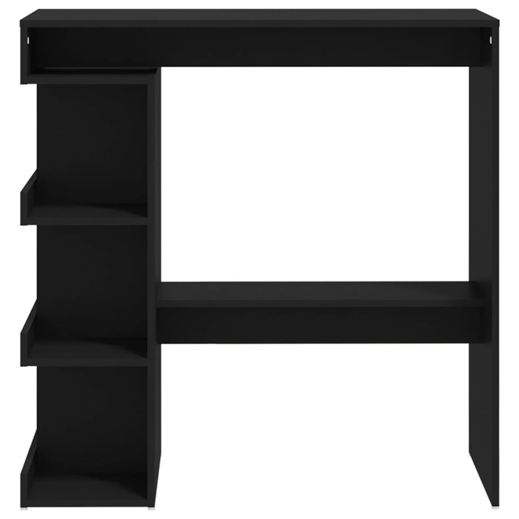 Barbord med oppbevaring svart 100x50x101,5 cm konstruert tre