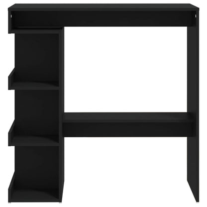 Barbord med oppbevaring svart 100x50x101,5 cm konstruert tre