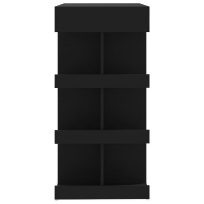 Barbord med oppbevaring svart 100x50x101,5 cm konstruert tre