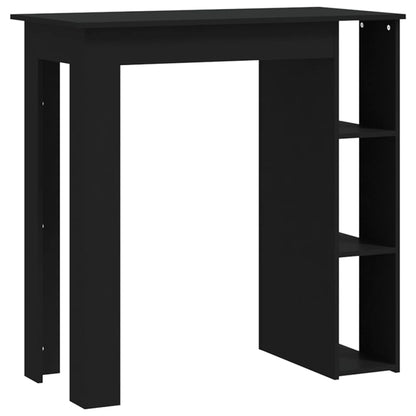 Barbord med hylle svart 102x50x103,5 cm konstruert tre