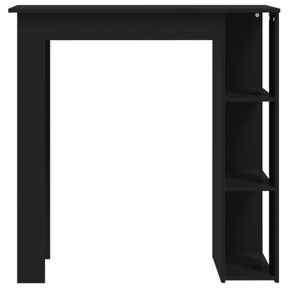 Barbord med hylle svart 102x50x103,5 cm konstruert tre