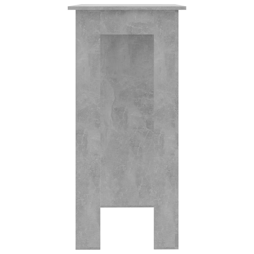 Barbord med hylle betonggrå 102x50x103,5 cm konstruert tre