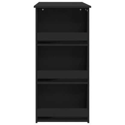 Barbord med oppbevaring svart 102x50x103,5 cm konstruert tre