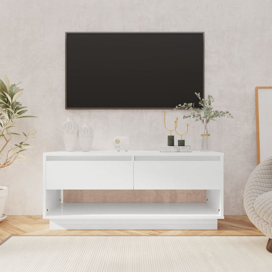 TV-Møbel Høyglans Hvit TV-benk 102x41x44 cm