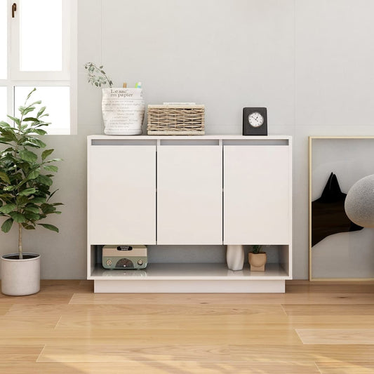 Skjenk hvit 97x31x75 cm konstruert tre