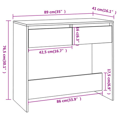 Avlastningsbord konsollbord Betonggrå 89x41x76,5 cm
