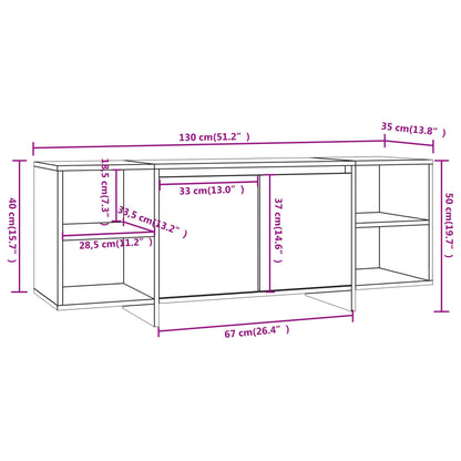 TV-Møbel Svart TV-benk 130x35x50 cm