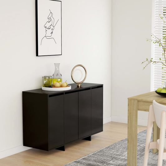 Skjenk Svart 120x41x75 cm