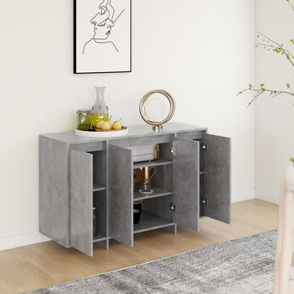 Kommode Betonggrå 120x41x75 cm