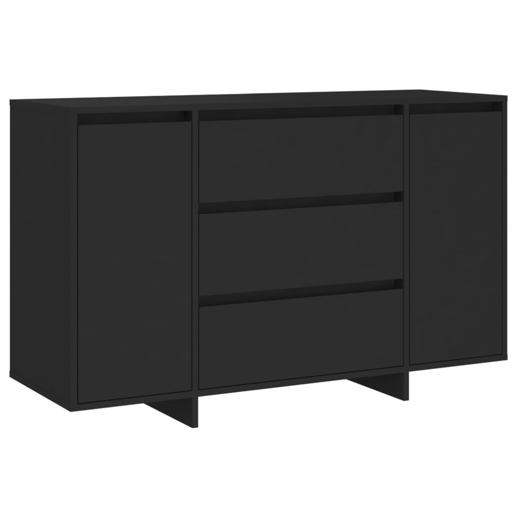 Skjenk Svart med 3 skuffer 120x41x75 cm