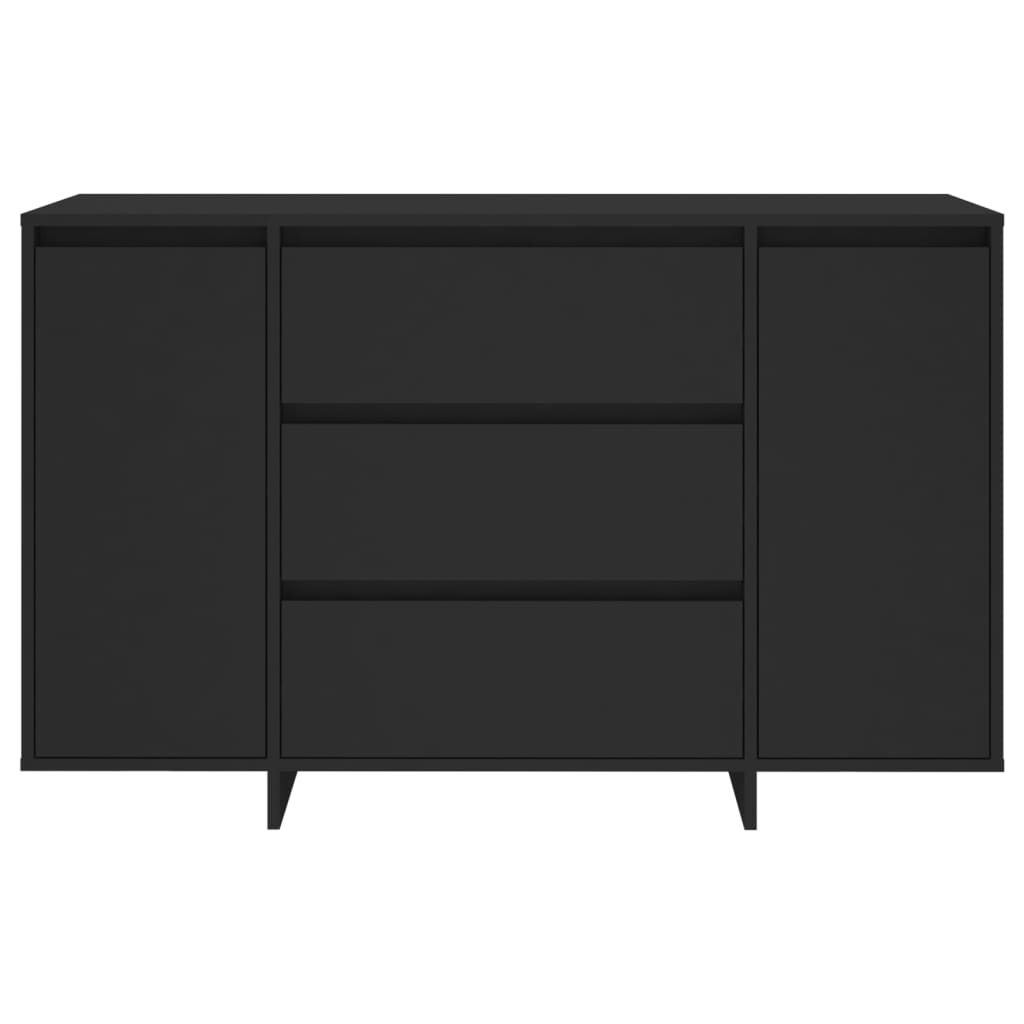 Skjenk Svart med 3 skuffer 120x41x75 cm