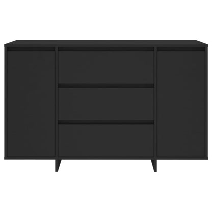 Skjenk Svart med 3 skuffer 120x41x75 cm