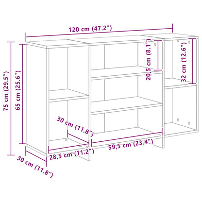 Skjenk Betonggrå 120x30x75 cm