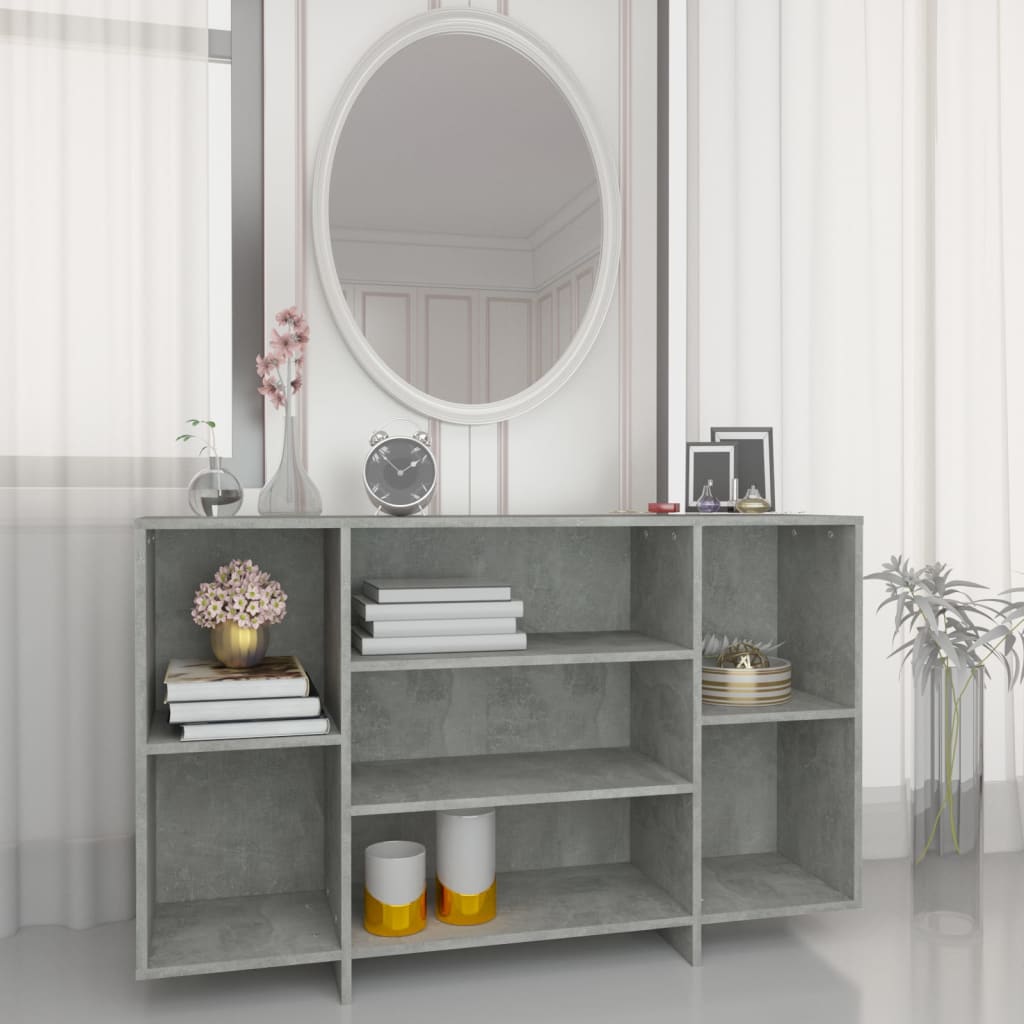 Kommode Betonggrå 120x30x75 cm