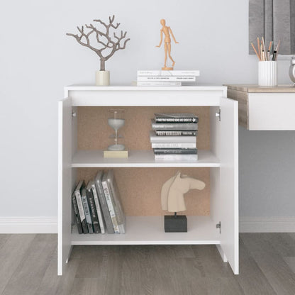 Skjenk hvit 70x41x75 cm konstruert tre