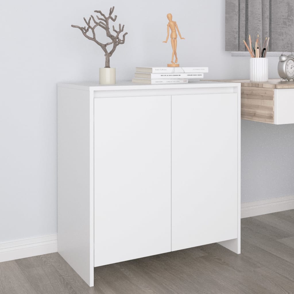Skjenk hvit 70x41x75 cm konstruert tre