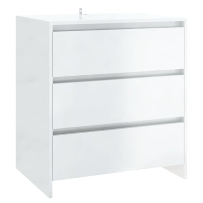 Skjenk Høyglans Hvit 70x41x75 cm
