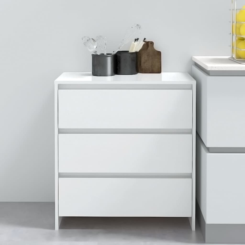 Skjenk Høyglans Hvit 70x41x75 cm