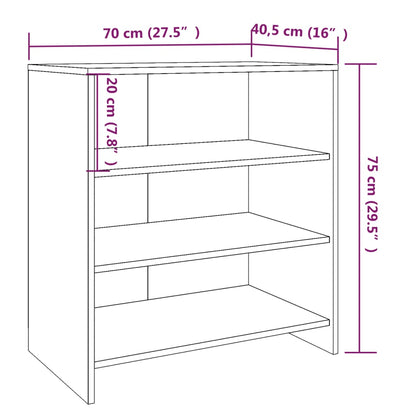 Skjenk Sonoma Eik 70x40,5x75 cm