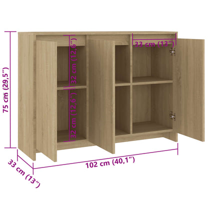 Skjenk Sonoma Eik 102x33x75 cm