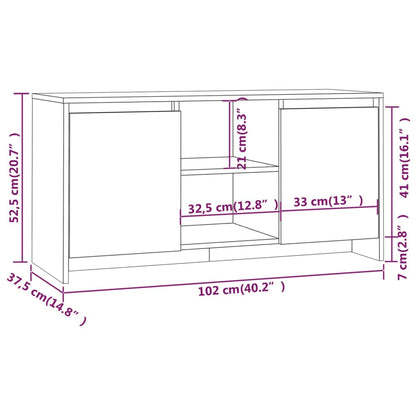 TV-Møbel Hvit TV-benk 102x37,5x52,5 cm