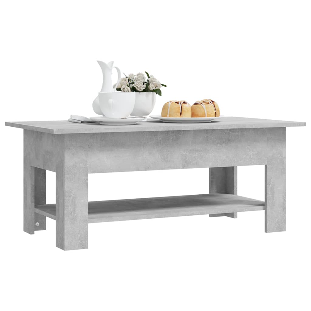 Salongbord Sofabord Betonggrå 102x55x42 cm