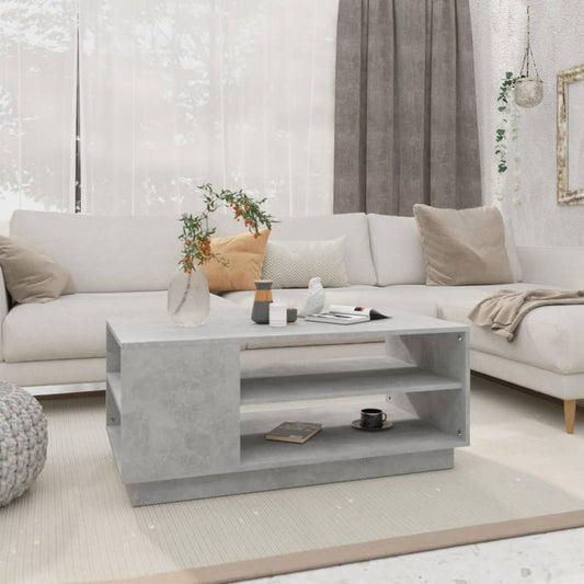 Salongbord Sofabord Betonggrå 102x55x43 cm