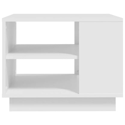 Salongbord hvit 55x55x43 cm konstruert tre