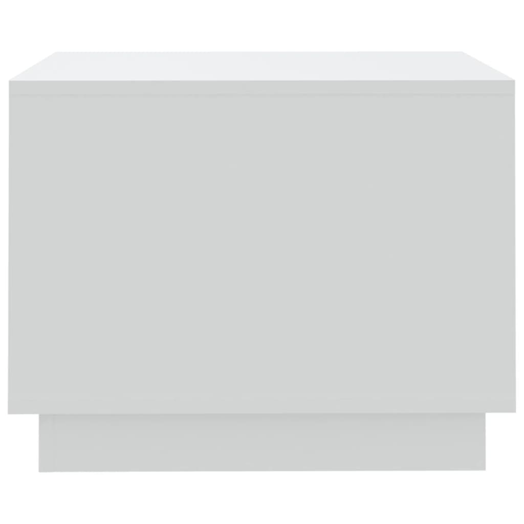 Salongbord hvit 55x55x43 cm konstruert tre