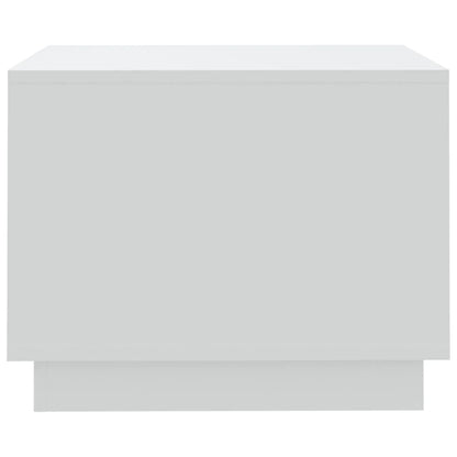 Salongbord hvit 55x55x43 cm konstruert tre