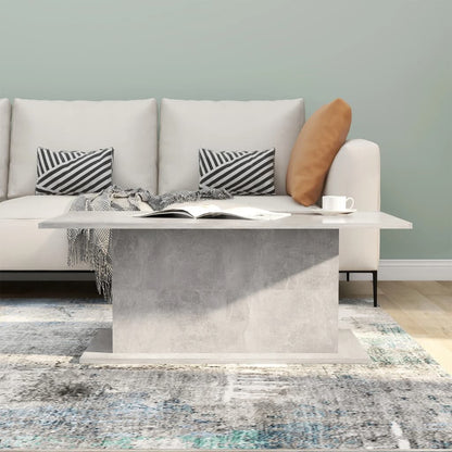 Salongbord Sofabord Betonggrå 102x55,5x40 cm