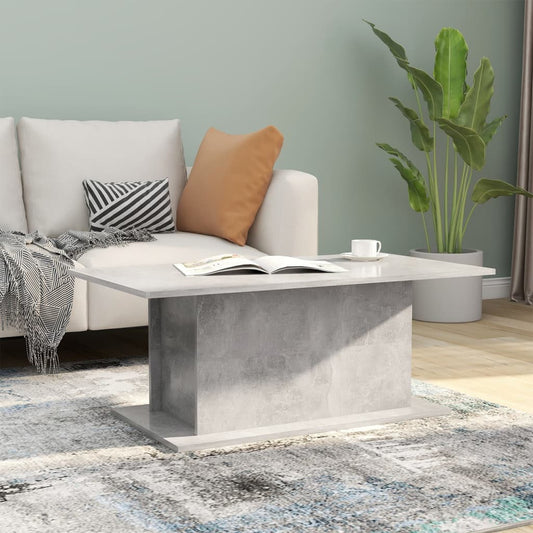 Salongbord Sofabord Betonggrå 102x55,5x40 cm