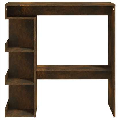 Barbord med oppbevaring røkt eik 100x50x101,5 cm konstruert tre