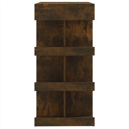 Barbord med oppbevaring røkt eik 100x50x101,5 cm konstruert tre
