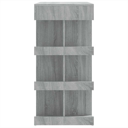 Barbord oppbevaringsstativ grå eik 100x50x101,5 cm sponplate