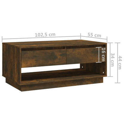 Salongbord Sofabord Røkt Eik 102,5x55x44 cm