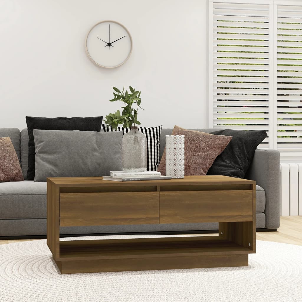 Salongbord Sofabord Brun Eik 102,5x55x44 cm