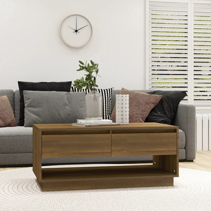 Salongbord Sofabord Brun Eik 102,5x55x44 cm
