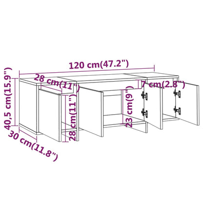 TV-Møbel Brun Eik TV-benk 120x30x40,5 cm