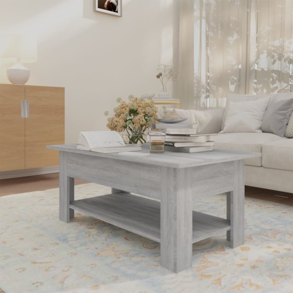 Salongbord Sofabord Sonoma Grå 102x55x42 cm