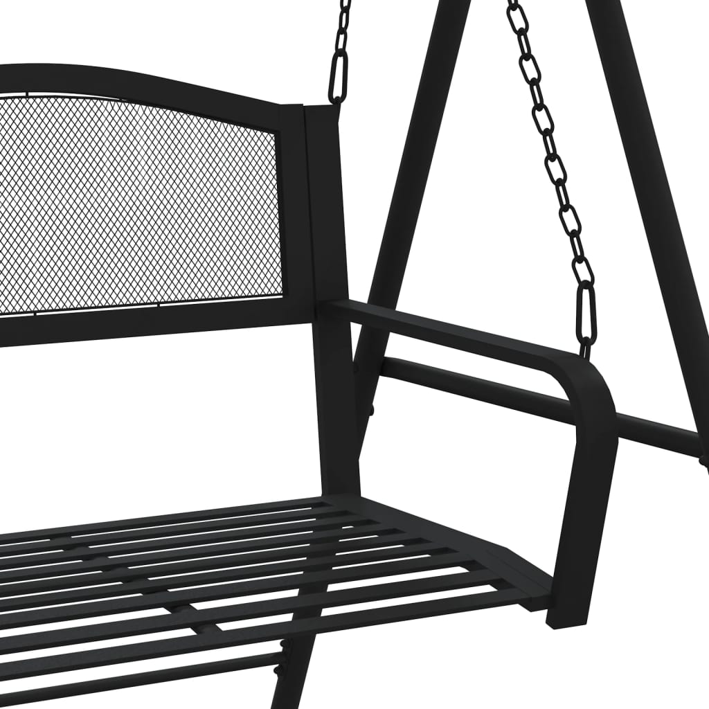Hagebenk Metall Hengebenk 124 cm svart stål