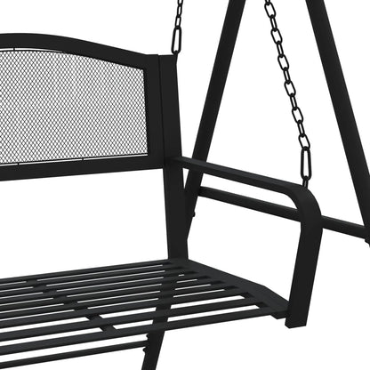 Hagebenk Metall Hengebenk 124 cm svart stål