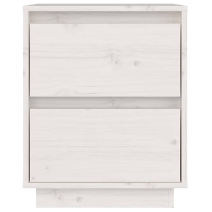 Nattbord Sengbord Hvit 40x35x50 heltre furu