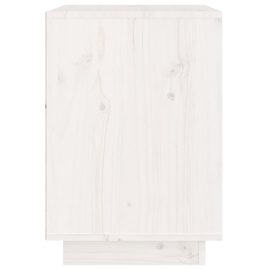 Nattbord Sengbord Hvit 40x35x50 heltre furu