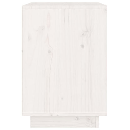 Nattbord Sengbord Hvit 40x35x50 heltre furu